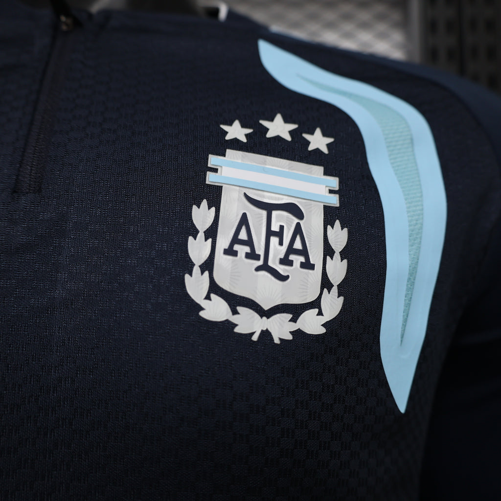 Argentina 2026 Navy ¼  Zip Player Version Training Top