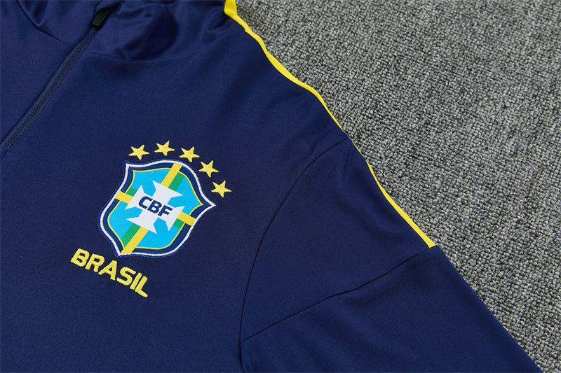 Brazil 2026/27 Navy Jordan ¼  Zip Training Set | Adult + Kids Sizes
