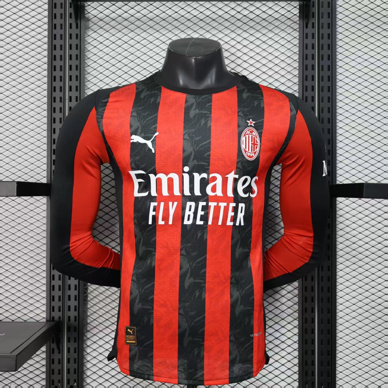 AC Milan 2025/26 Home Long Sleeve - Player Version
