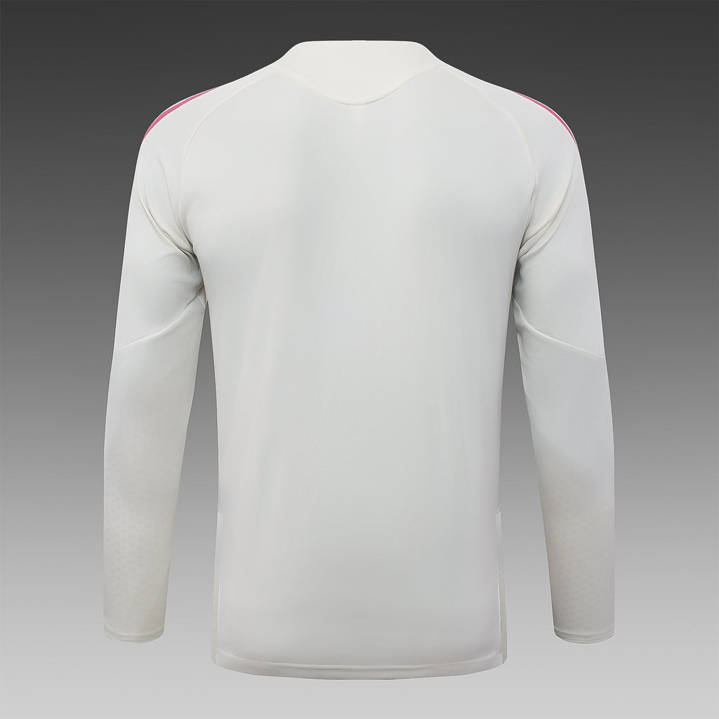 Real Madrid 2026/27 White Pink ¼  Zip Training Set | Adult + Kids Sizes