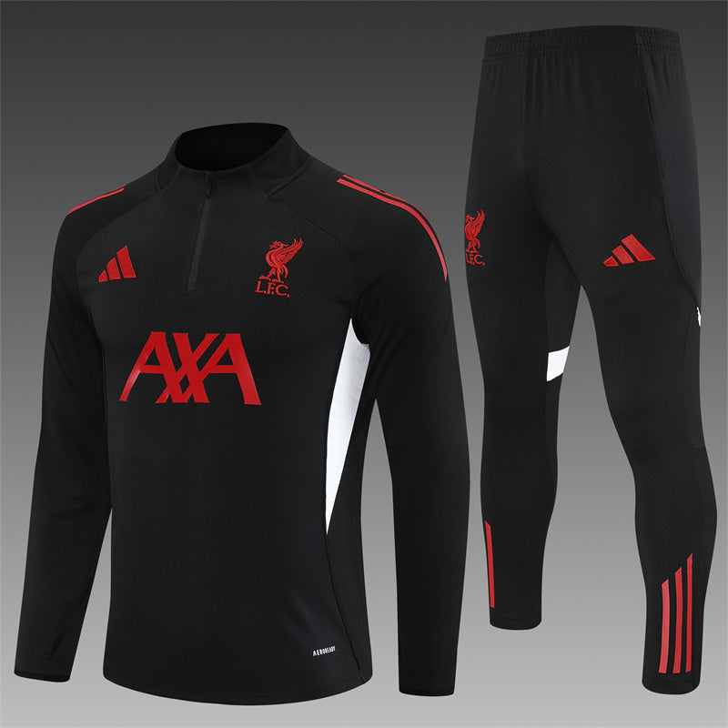 Liverpool FC 2025/26 Black ¼  Zip Training Set | Adult + Kids Sizes