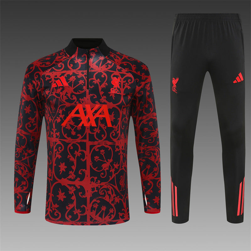 Liverpool FC 2025/26 Black/Red ¼  Zip Training Set | Adult + Kids Sizes