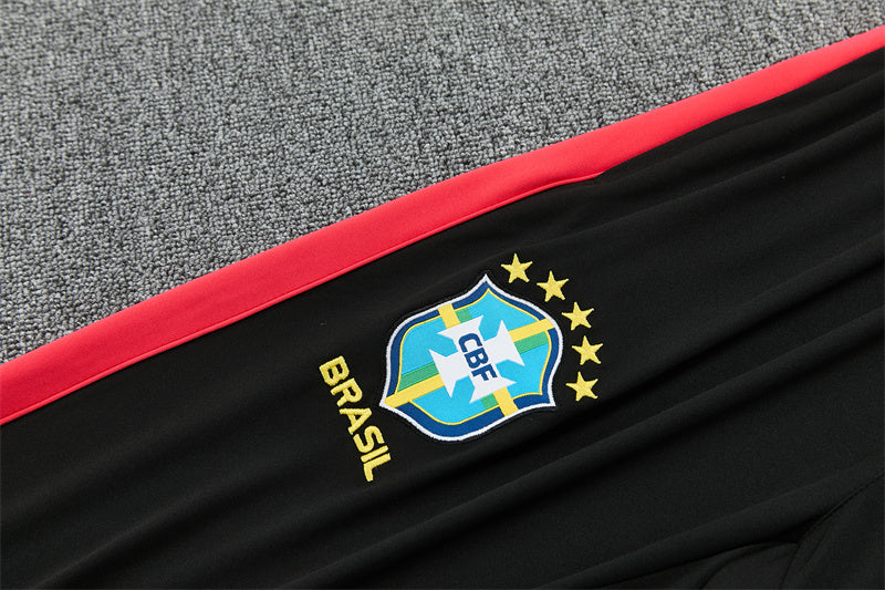 Brazil 2026/27 Black/Red Jordan ¼  Zip Training Set | Adult + Kids Sizes
