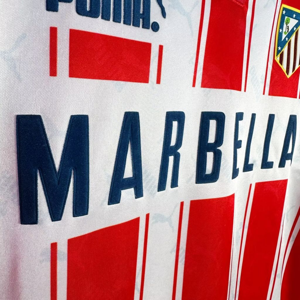 Atletico Madrid 1994/95 Home Long Sleeve - Retro