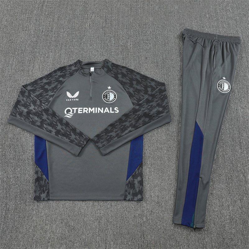 Feyenoord 2025/26 Grey ¼ Zip Training Set | Adult + Kids Sizes