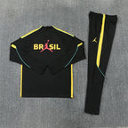 Brazil 2026/27 Black/Yellow Jordan ¼  Zip Training Set | Adult + Kids Sizes