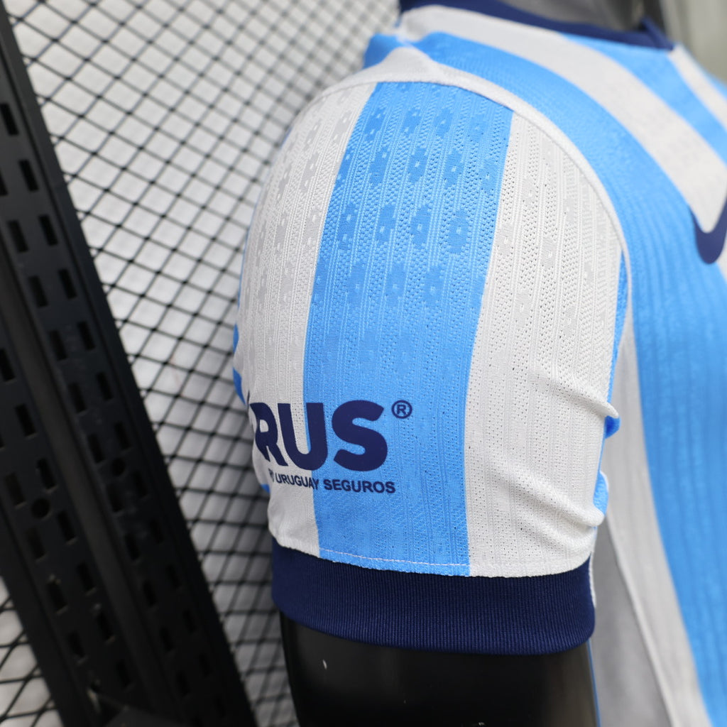 Soccer jersey sleeve with Nike swoosh and 'RUS' sponsor text