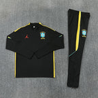 Brazil 2026/27 Black/Yellow Jordan ¼  Zip Training Set | Adult + Kids Sizes