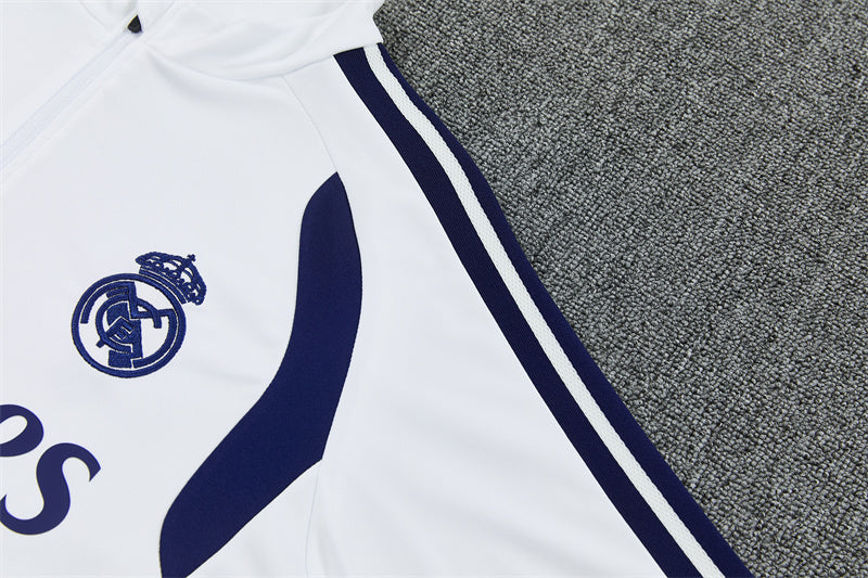 Real Madrid 2026/27 White/Navy ¼  Zip Training Set | Adult + Kids Sizes