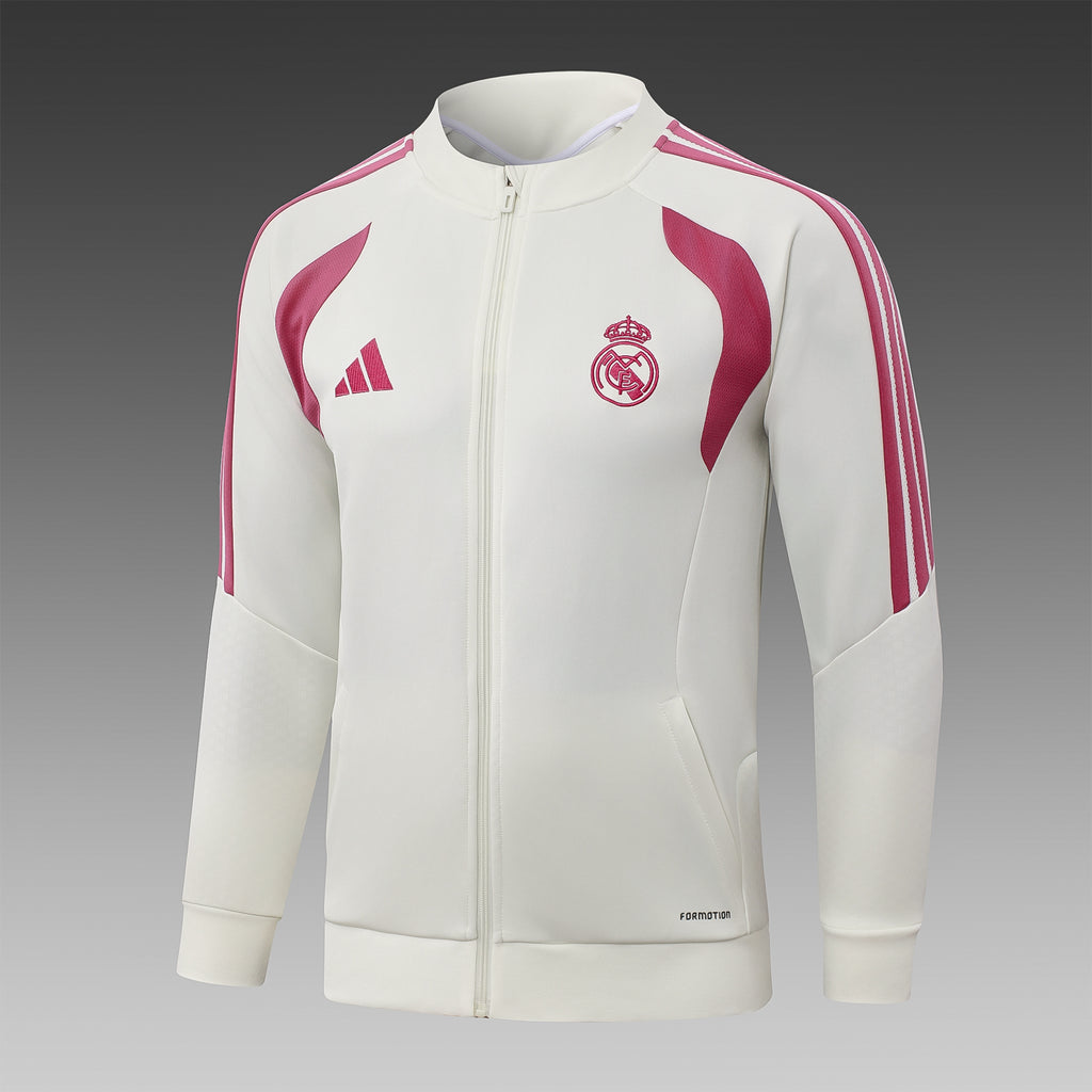 Real Madrid 2026/27 White/Pink Tracksuit  | Adult + Kids Sizes