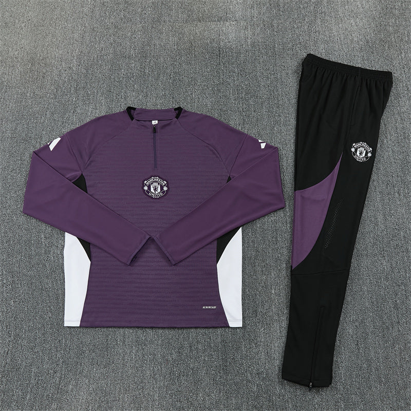 Manchester United 2025/26 Purple ¼  Zip Training Set | Adult + Kids Sizes