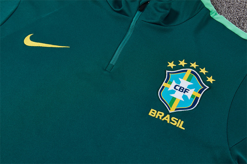 Brazil 2026/27 Green ¼  Zip Training Set | Adult + Kids Sizes