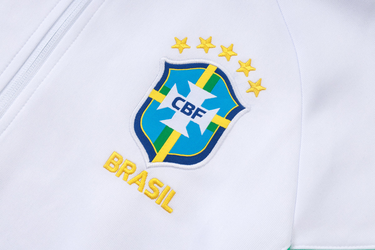 Brazil 2026/27 White Black Tracksuit  | Adult + Kids Sizes
