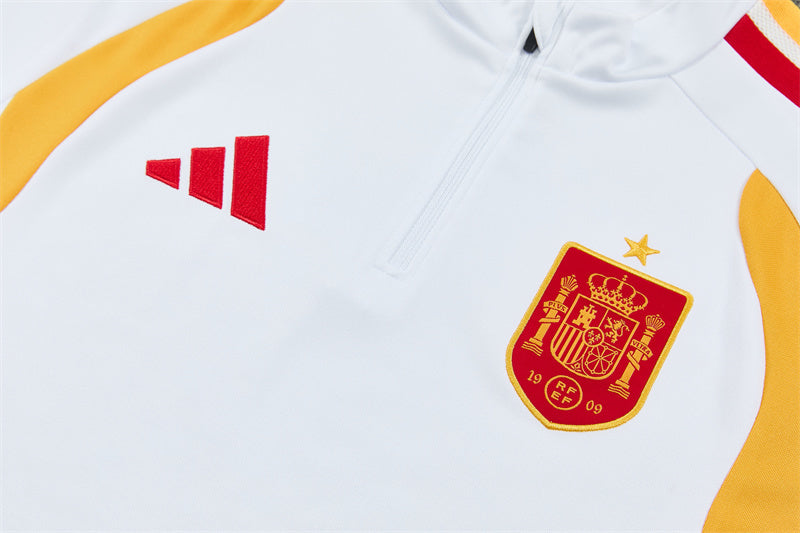 Spain 2026/27 White/Navy ¼  Zip Training Set | Adult + Kids Sizes