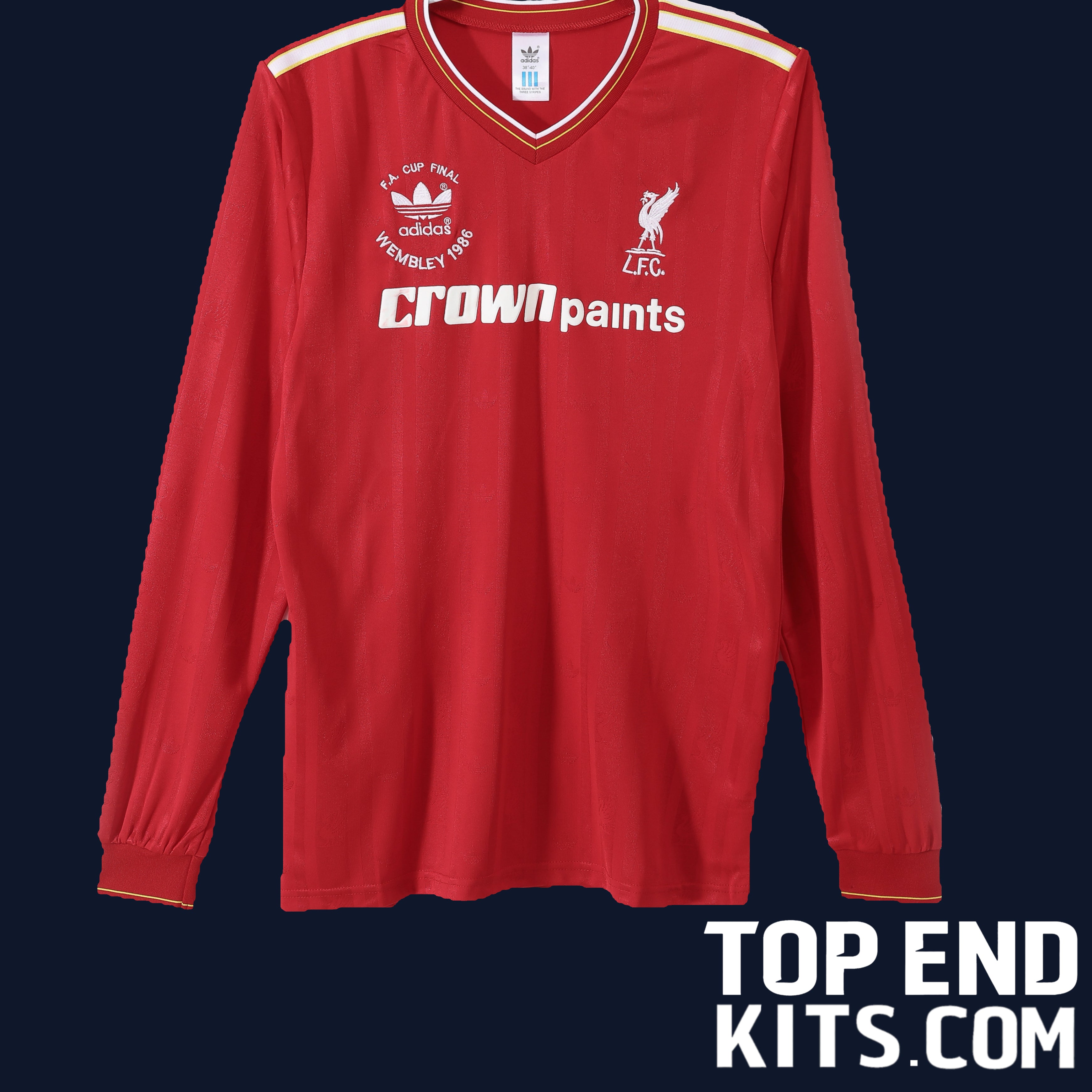 Liverpool FC 1986 FA Cup Final Home Long Sleeve - Retro