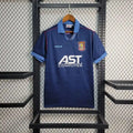 Blue retro football shirt with Aston Villa crest, AST Computer sponsor, Reebok logo