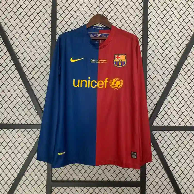 Barcelona 2009 CL Final Rome Home Long Sleeve - Retro