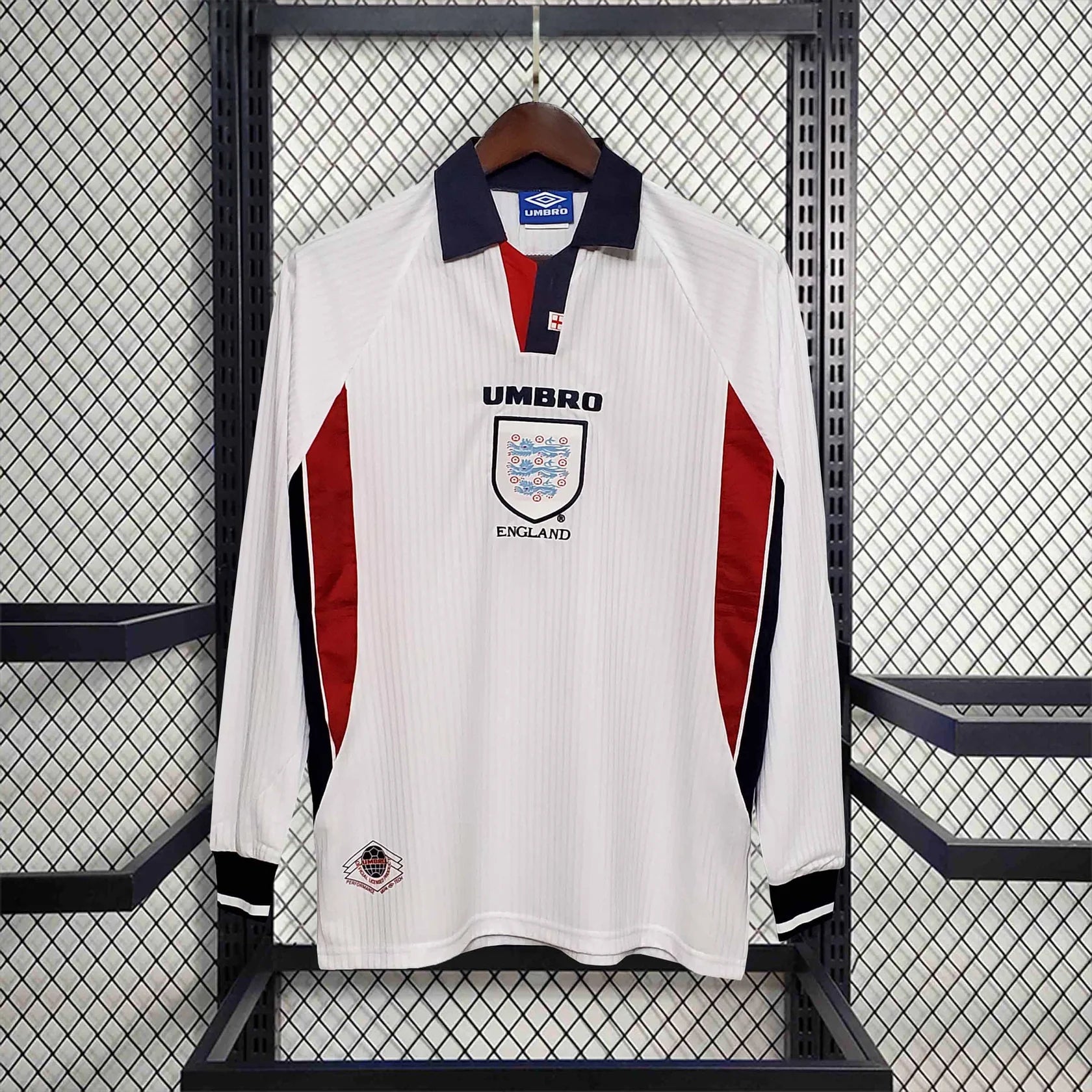 England 1998 Home Long Sleeve - Retro