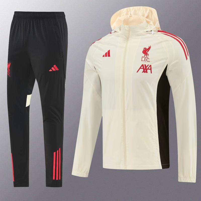 Liverpool FC 2025/26 Cream Hooded Tracksuit