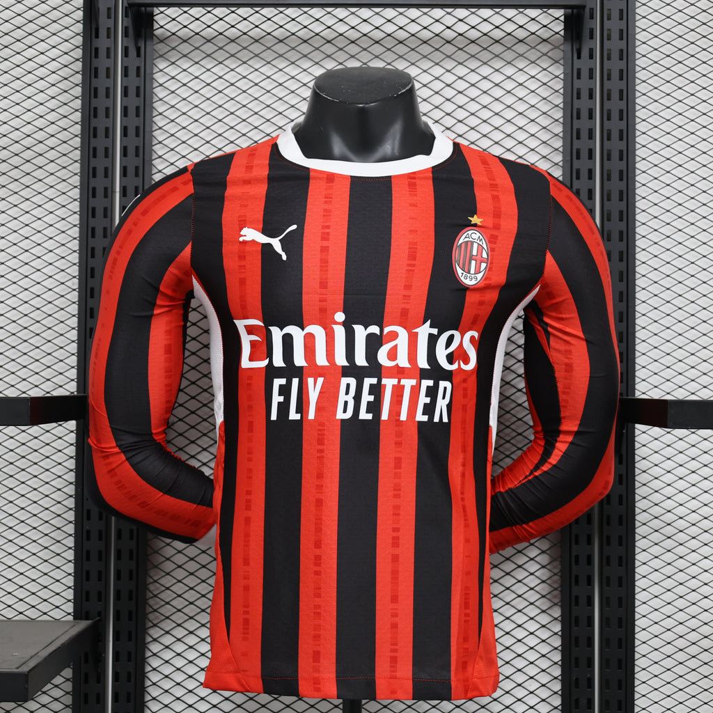 AC Milan 2024/25 Home Long Sleeve - Player Version