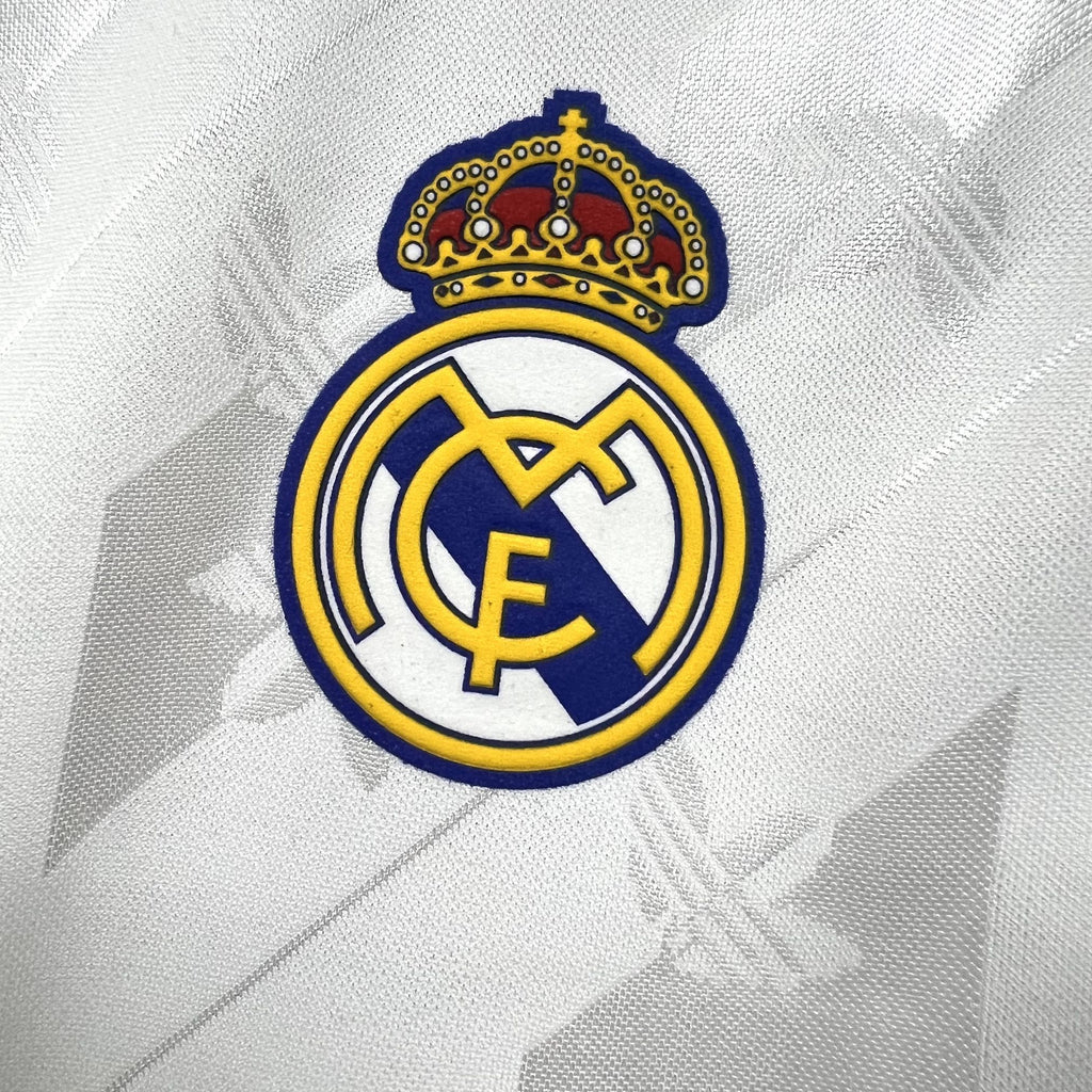 Real Madrid OG shirt crest patch in navy, gold, and white
