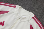 Real Madrid 2026/27 White/Pink Tracksuit  | Adult + Kids Sizes