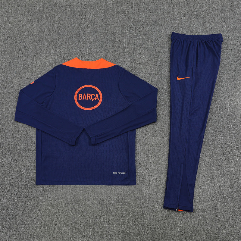Barcelona 2025/26 Navy T90 ¼ Zip Training Set | Adult + Kids Sizes