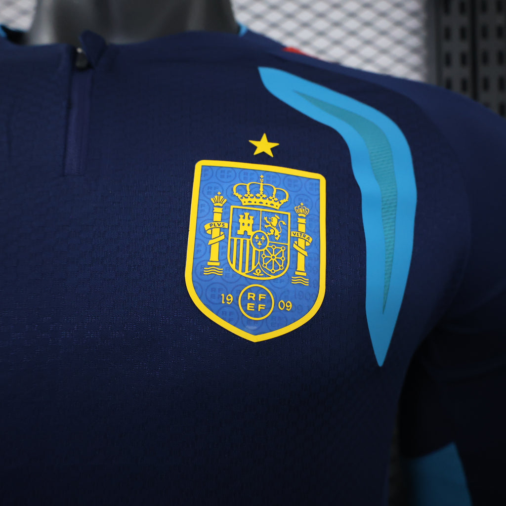 Spain 2026 Navy ¼  Zip Player Version Training Top