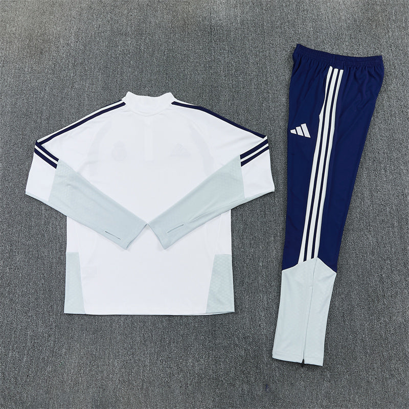 Real Madrid 2026/27 White/Navy ¼  Zip Training Set | Adult + Kids Sizes