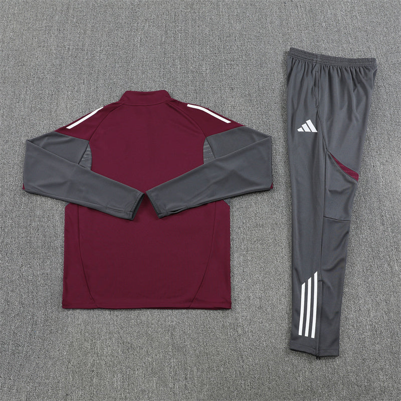 Arsenal 2025/26 Maroon ¼ Zip Training Set | Adult + Kids Sizes