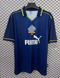 Blue retro away jersey with yellow trim, Puma logo, Derby County crest 1884