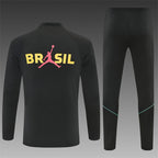 Brazil 2026/27 Black/Yellow Jordan ¼  Zip Training Set | Adult + Kids Sizes