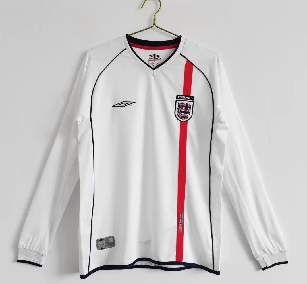 England 2002 Home Long Sleeve - Retro