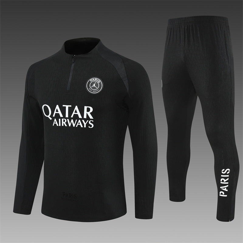 Paris Saint-Germain 2025/26 Black ¼ Zip Training Set | Adult + Kids Sizes