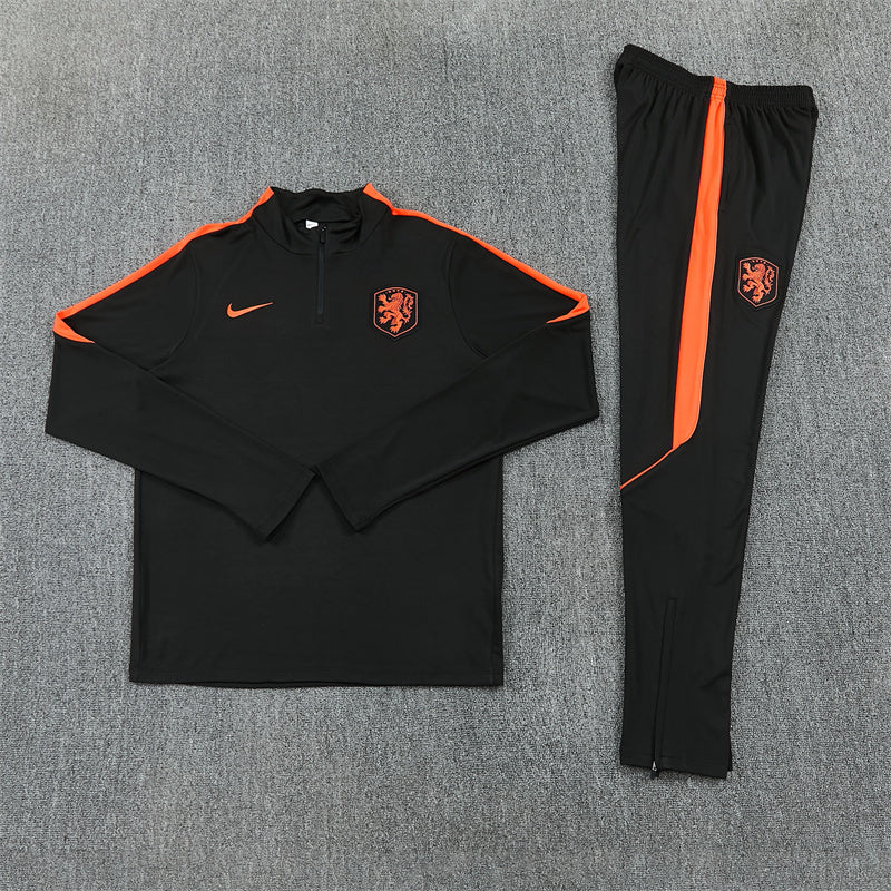 Netherlands 2026/27 Black ¼  Zip Training Set | Adult + Kids Sizes