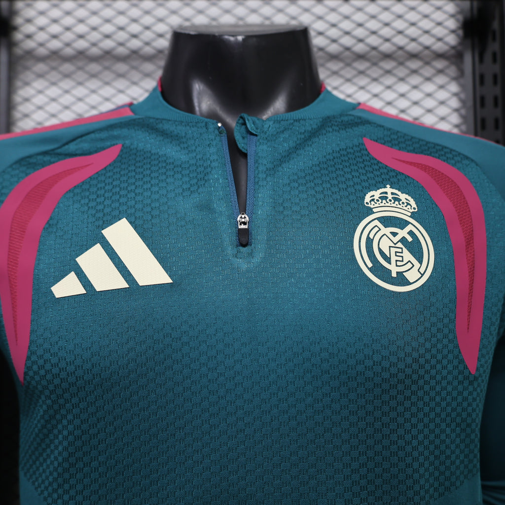 Real Madrid 2026/27 Green ¼  Zip Player Version Training Top