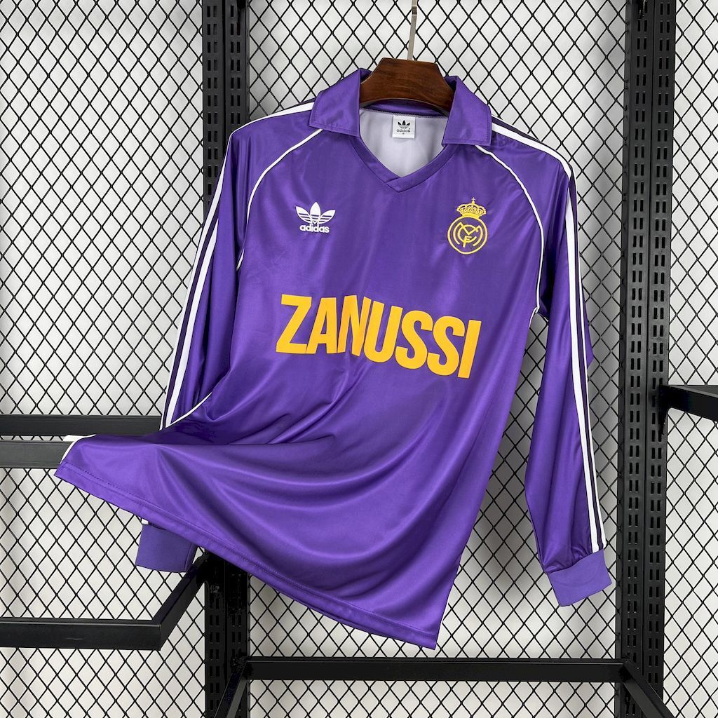 Real Madrid 1984/85 Away Long Sleeve - Retro