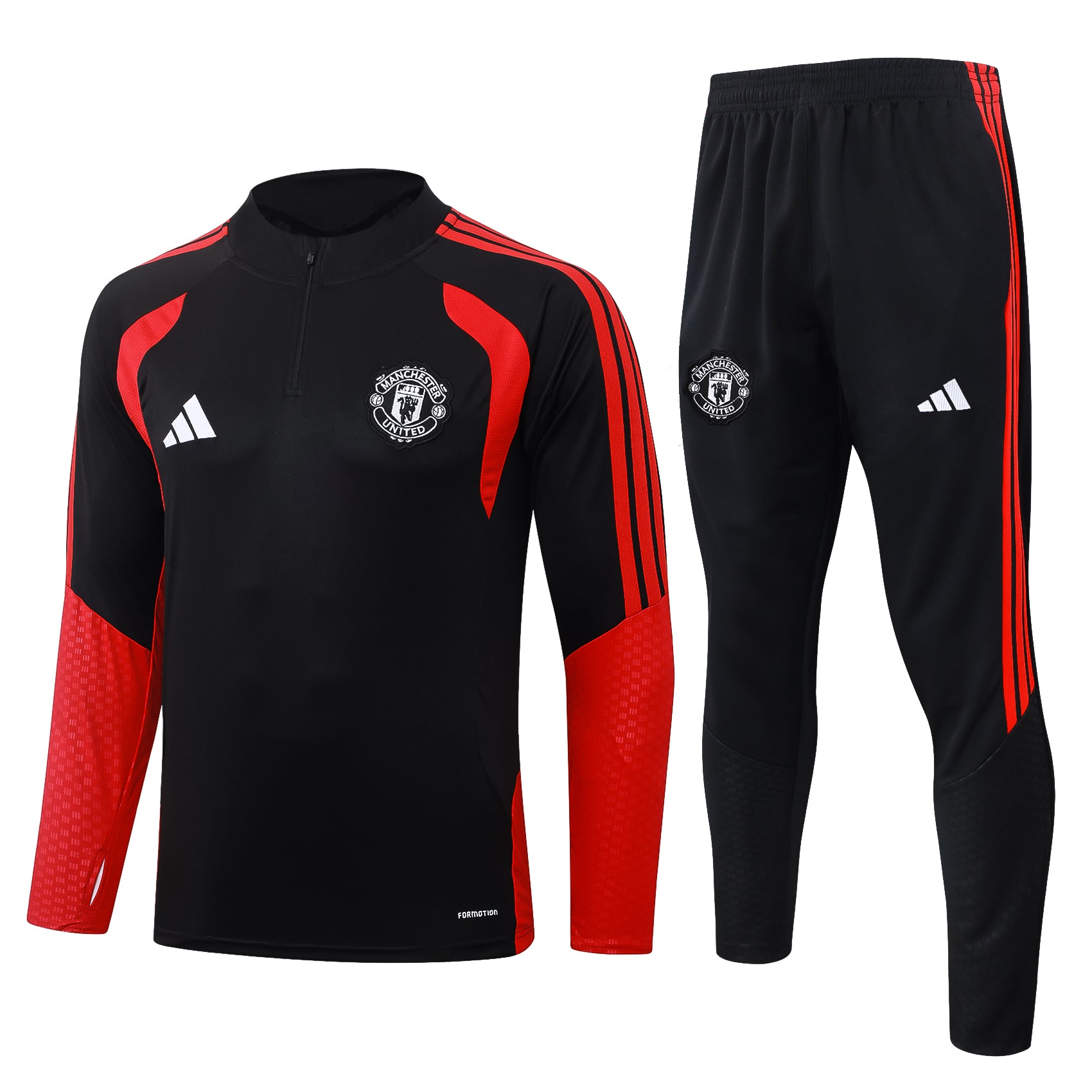 Manchester United 2026/27 Black ¼  Zip Training Set | Adult + Kids Sizes