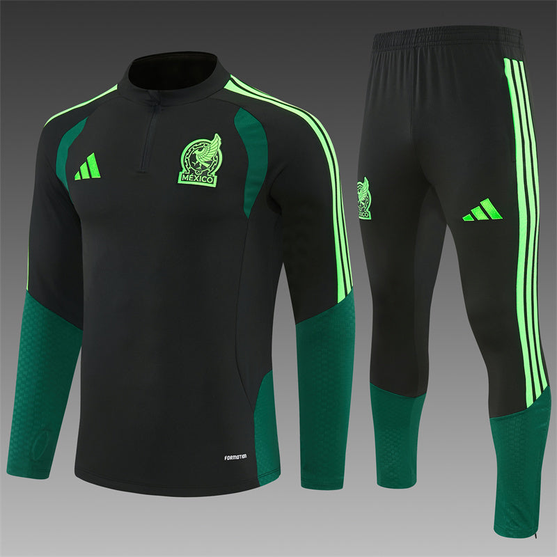 Mexico 2026/27 Black ¼  Zip Training Set | Adult + Kids Sizes