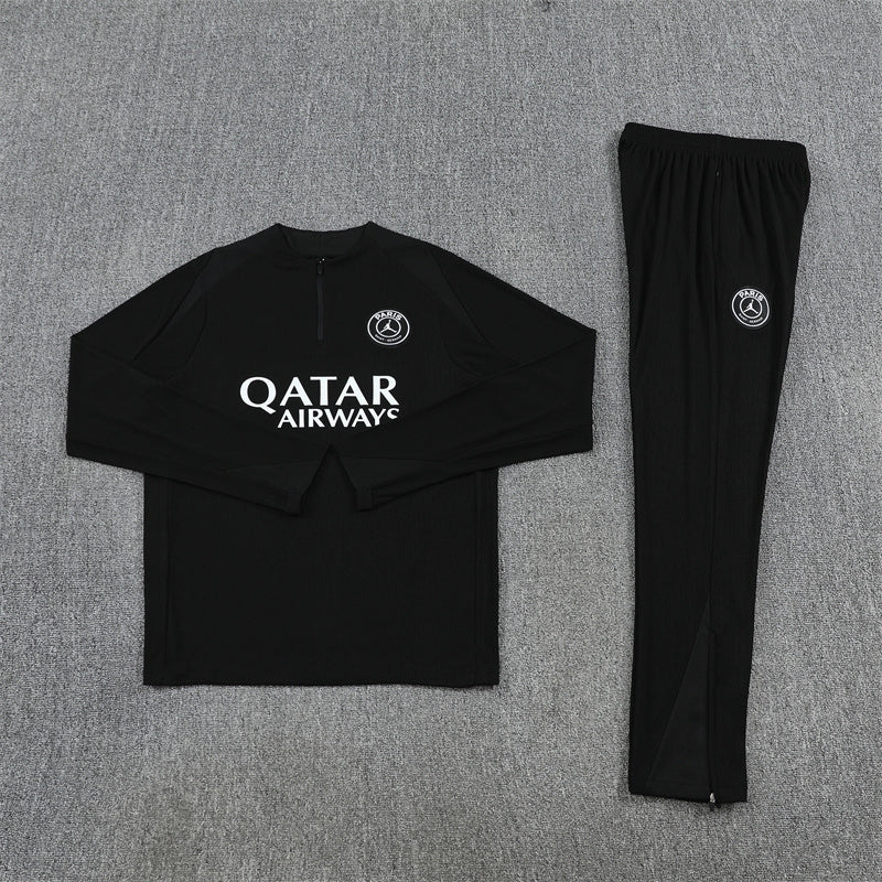 Paris Saint-Germain 2025/26 Black ¼ Zip Training Set | Adult + Kids Sizes