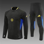 Manchester United 2025/26 Black ¼ Zip Training Set | Adult + Kids Sizes
