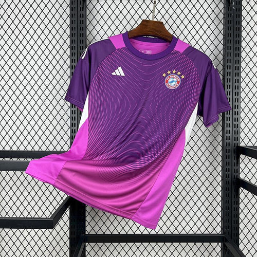 Purple Bayern Munich goalkeeper fan jersey with adidas logo and club crest