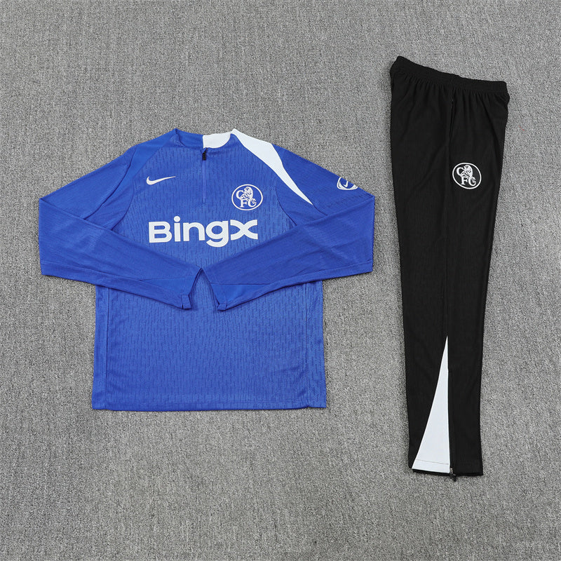 Chelsea 2025/26 Blue T90 ¼ Zip Training Set | Adult + Kids Sizes