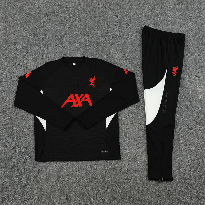 Liverpool FC 2025/26 Black ¼  Zip Training Set | Adult + Kids Sizes