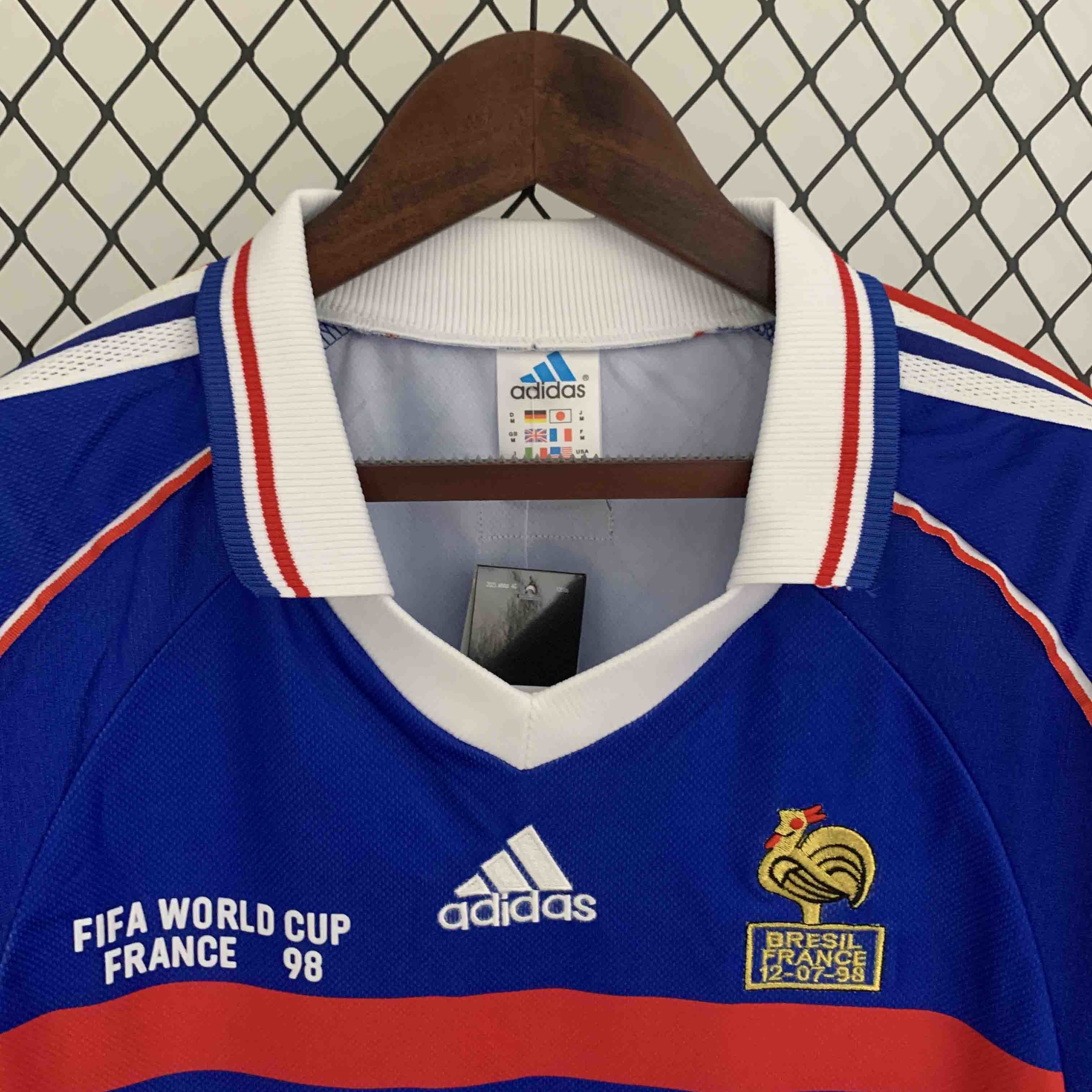 France 1998 Home Long Sleeve - Retro