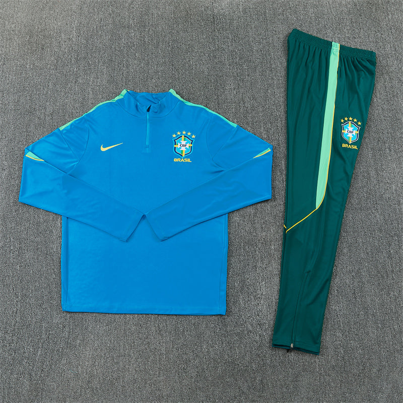 Brazil 2026/27 Blue ¼  Zip Training Set | Adult + Kids Sizes