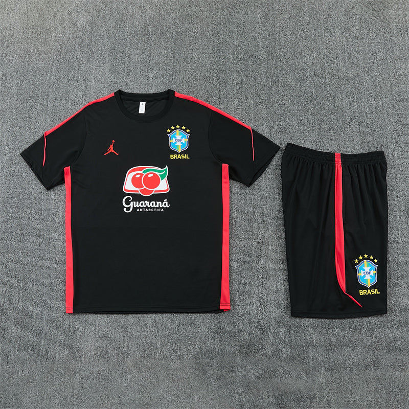 Brazil 2026/27 Black Red Training Set (Adult + Kids Sizes)