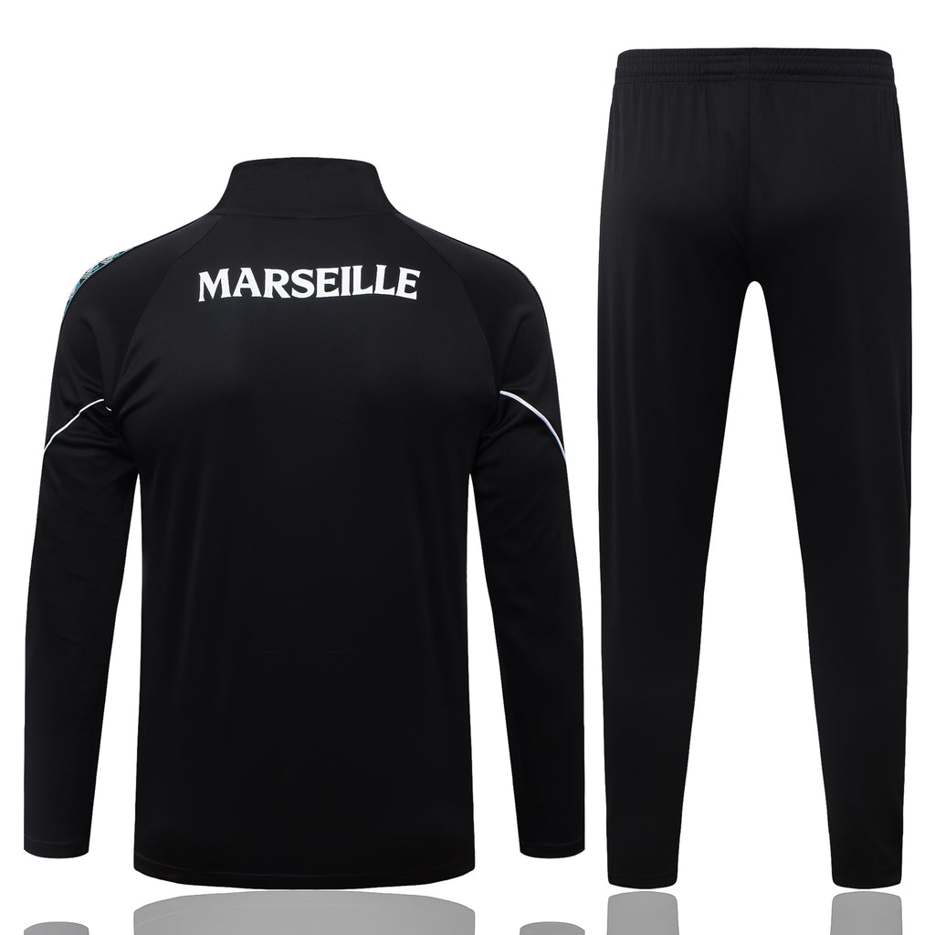 Marseille 2026/27 Black ¼  Zip Training Set | Adult + Kids Sizes