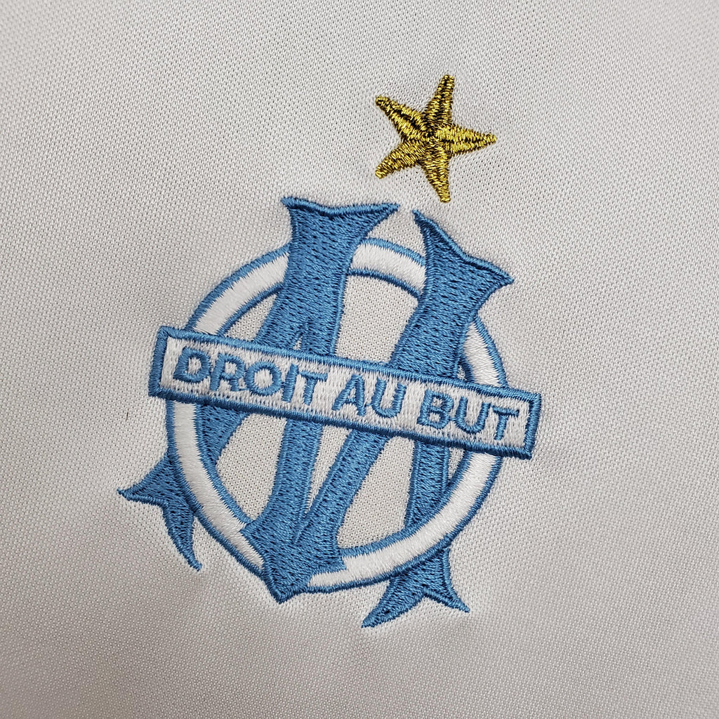 Marseille 2002/03 home retro jersey crest with embroidered star