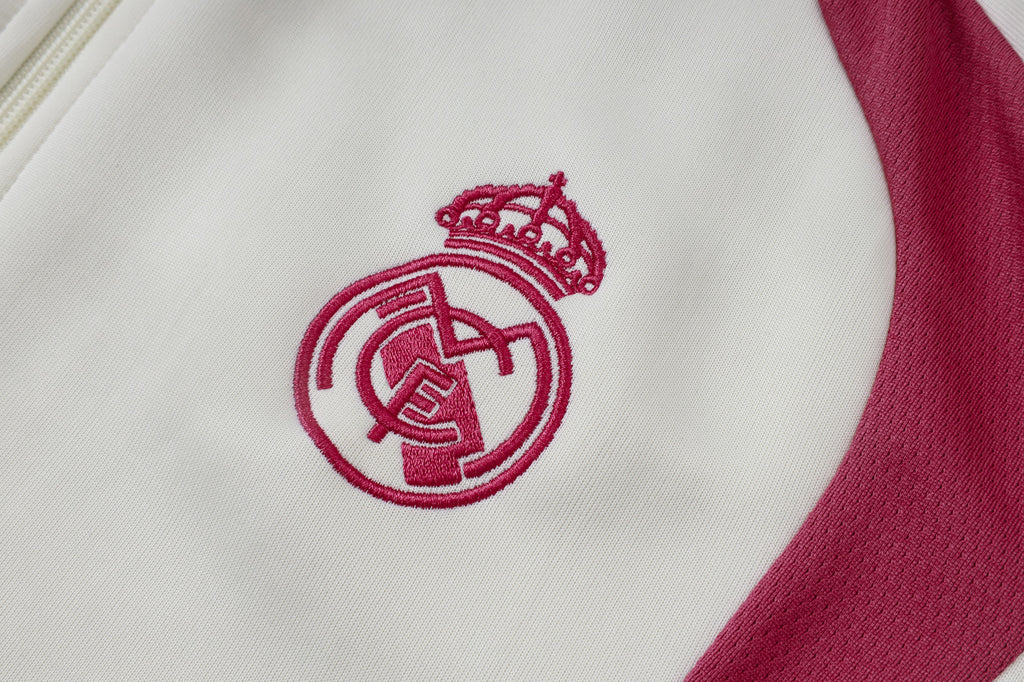Real Madrid 2026/27 White/Pink Tracksuit  | Adult + Kids Sizes